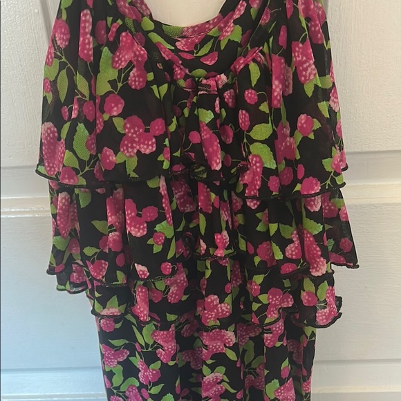 ModCloth Pink Tiered Ruffled Tank Top - Picture 3 of 7